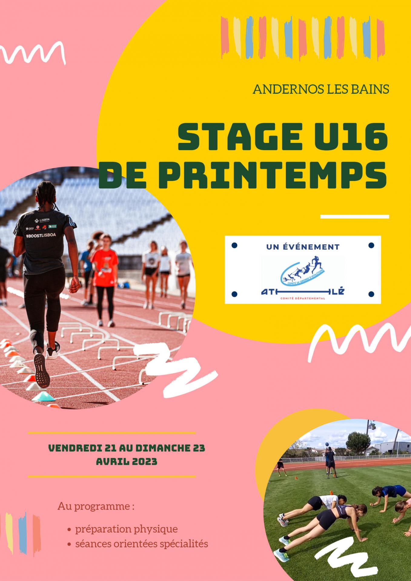 Stage Départemental de Printemps U16