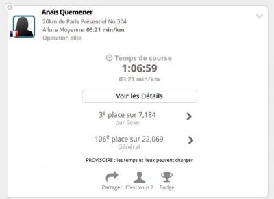 231008 20k paris perf anais quemener
