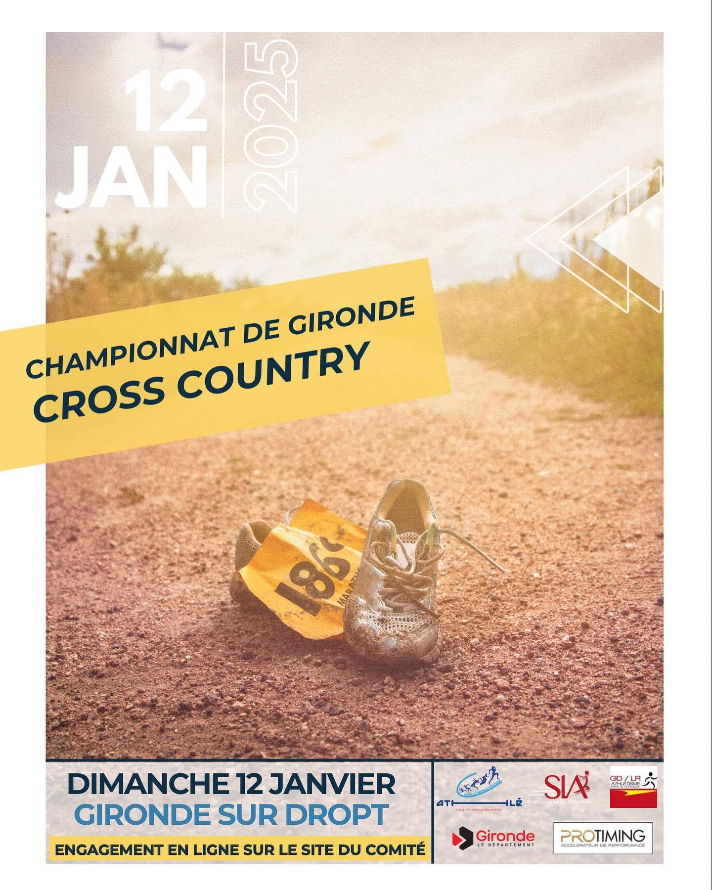 250112 championnats de gironde de cross 2025 affiche