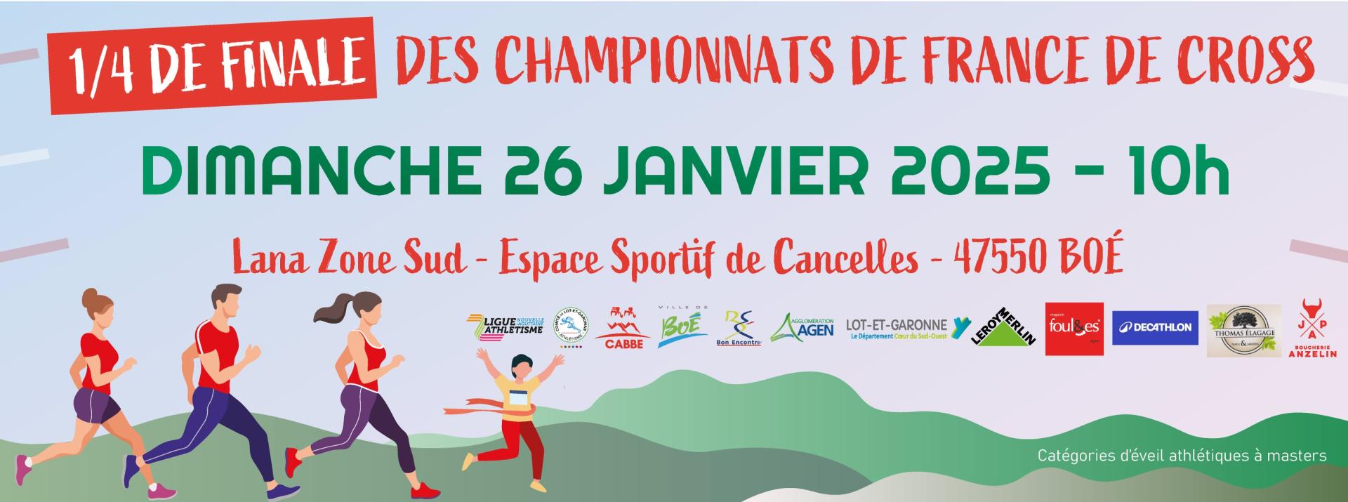 260125 quarts de finales de cross 2025 zone sud visuel
