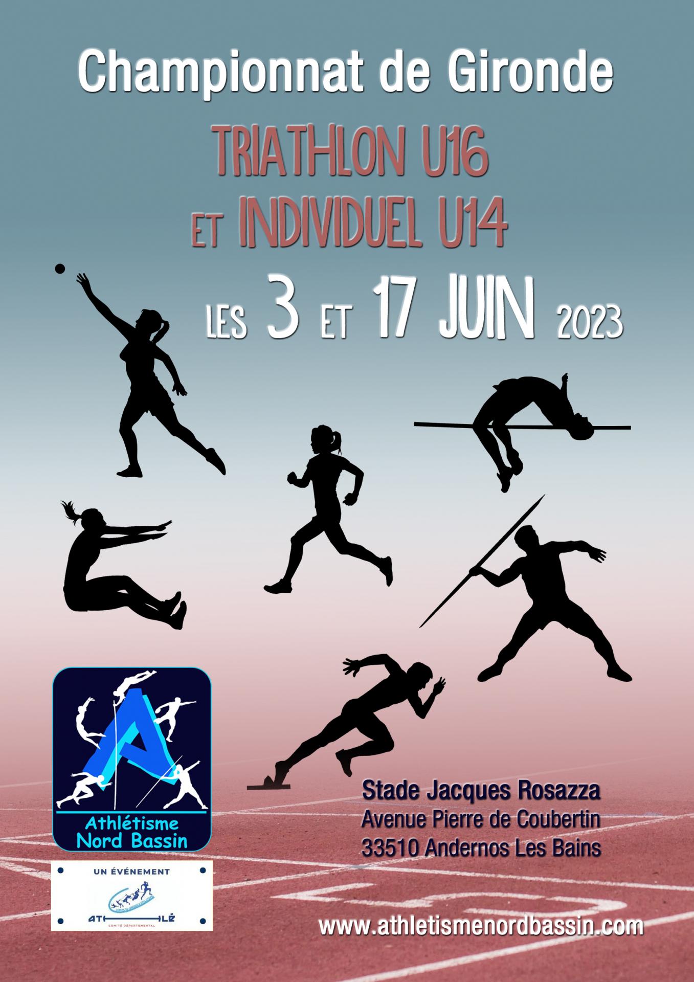 Triathlon u16 individuel u14 juin2023